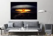 Licorne Nuclear Test Explosion Color Splash Canvas Print Wall Art