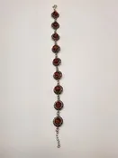 Amber Circle Stone Bracelet #ABSLVR1