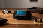 "Big Sky" Turquoise and Sterling Silver Buckle With Alligator Belt