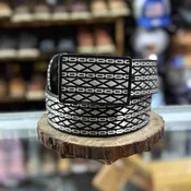 CUEVAS TRADITION | LUXURY BELT | HANDMADE | SILVER 9.25 | CHAINS | BLACK | 130