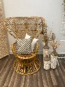 "Boho" Bamboo Peacock Chair — Karley's Rentals