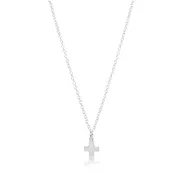16" Sterling Necklace Signature Cross Sterling Charm