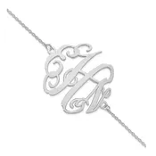10K Yellow Gold Monogram Plate Bracelet