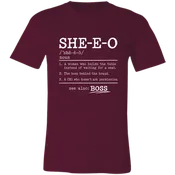 She-E-O Bella + Canvas Short-Sleeve T-Shirt(White Font)