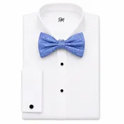 Azure Blue Paisley Silk Bow Tie