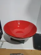 11.5" red ceramic bowl
