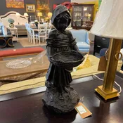 21" Faux Bronze Girl Figurine