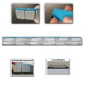 1/2oz Gray  Stick-on Weights on Blue Easy-Peel Tape