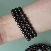 Garnet Bead Bracelet 7-8mm