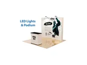 10ft Trade Show Display + Podium with Print