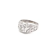 ANTIQUE FLORAL MOTIF DIAMOND RING