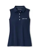 First Mid Banded Sport Mesh Sleeveless Button Polo
