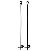 10 inch CHROME TENT STAKE EYE HOOKS