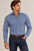 French Blue Starburst Split Collar Shirt