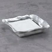 BB 6286 CURVY RIMMED HAMMERED NAPKIN TRAY