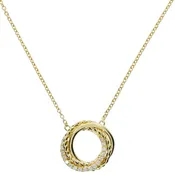 14 Karat White Gold Diamond Swirl Pendan