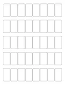 0.9 x 1 5/8 Rectangle Clear Gloss Printed Label Sheet