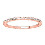 0.35CT RD DIAMONDS SET IN 14KT TTT WHITE YELLOW AND ROSE GOLD LADIES STACKBLE BAND