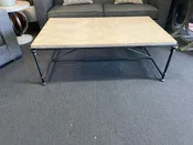 Bernhardt Galesbury Stone Coffee Table Antique Silver Base