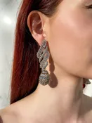 Antique Leafy Statement Drop Earrings