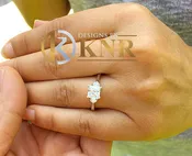 14k solid white gold princess and round cut diamond engagement ring three stone style bridal wedding anniversary ring 1.50ctw
