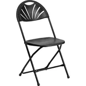 Black Fan Back Chair — Karley's Rentals