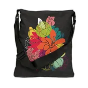 Bright Floral Night Adjustable Tote Bag