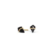 10K Gold Kite Stud Earrings in Onyx