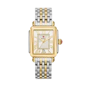 Michele Deco Madison Two-Tone 18K Gold Diamond Dial Watch