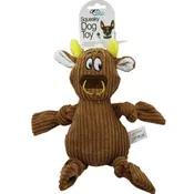 10" Plush Animal Squeaker Pet Toy – Assorted Bull, Pig & Rabbit Designs