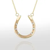 LIMITED-EDITION 14k Kentucky Derby® Gold and Diamond Horseshoe Necklace