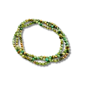 African turquoise Calm Wrap Bracelet and Necklace
