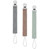 Ali+Oli Linen Pacifier Clips (Forest)