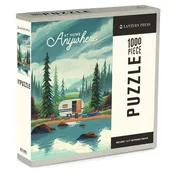 1000 Piece Puzzle At Home Anywhere, Camper in Evergreens