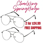Aviator Gun-Metal Reading Glasses