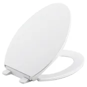 Brevia Quiet-close Elongated Closed Front White Toilet Seat With Grip-tight Bumpers