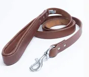 Angel Pet Dallas Leather Leash Brown 1”
