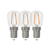3pk LED ozon E14 klar 2W 100lm 2200K dimbar