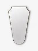 1950's Italian Straight Shield Mirror in the Style of Gio Ponti