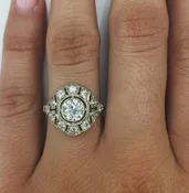 1.09 cttw. Old European Cut Ring