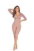 09008 - Attached bra, Long Sleeve, side zipper, knee-length