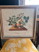 Antique Early American Painting On Board 22.5"W x 20.5"T