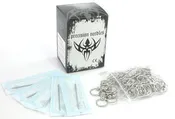 100 Sterile Needles and 100 Captive Bead Rings - Versatile Piercing Kit