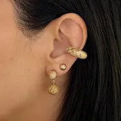 Azzú - Crescent Moon Ear Cuff (Picture Jasper)