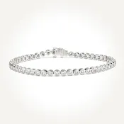 10KT White Gold Bezel Set Tennis Bracelet 2.00 CT. T.W.