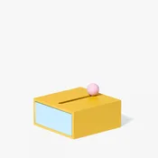 Small Cache Box in Yellow-Blue