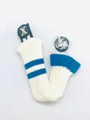 2 Stripe Skinny Stick Hybrid Cover - White w/ Royal Stripes - NEW!