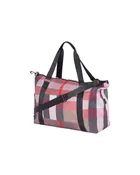 Beige Checkered Duffle Bag (90901)