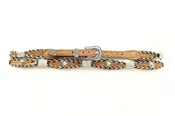 3/8 GENUINE LEATHER SCALLOPED HATBAND