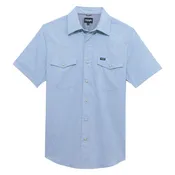 ATG -x- Wrangler® Short Sleeve Drover Utility Shirt - Cerulean - 112375152
